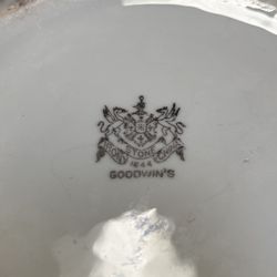 Goodwin’s Ironstone China 1844 Mixing Bowl White Scalloped Pattern