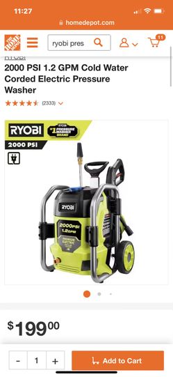 Ryobi Pressure Washer