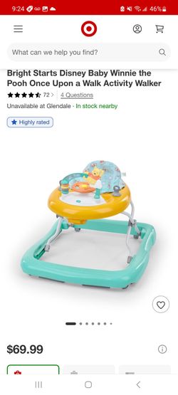 Bright Starts Disney Baby Winnie the Pooh Once Upon a Walk Activity Walker $50