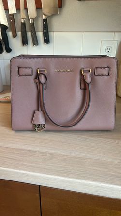 Michael Kors Dillon Saffiano Leather Satchel - Medium, Dusty Rose