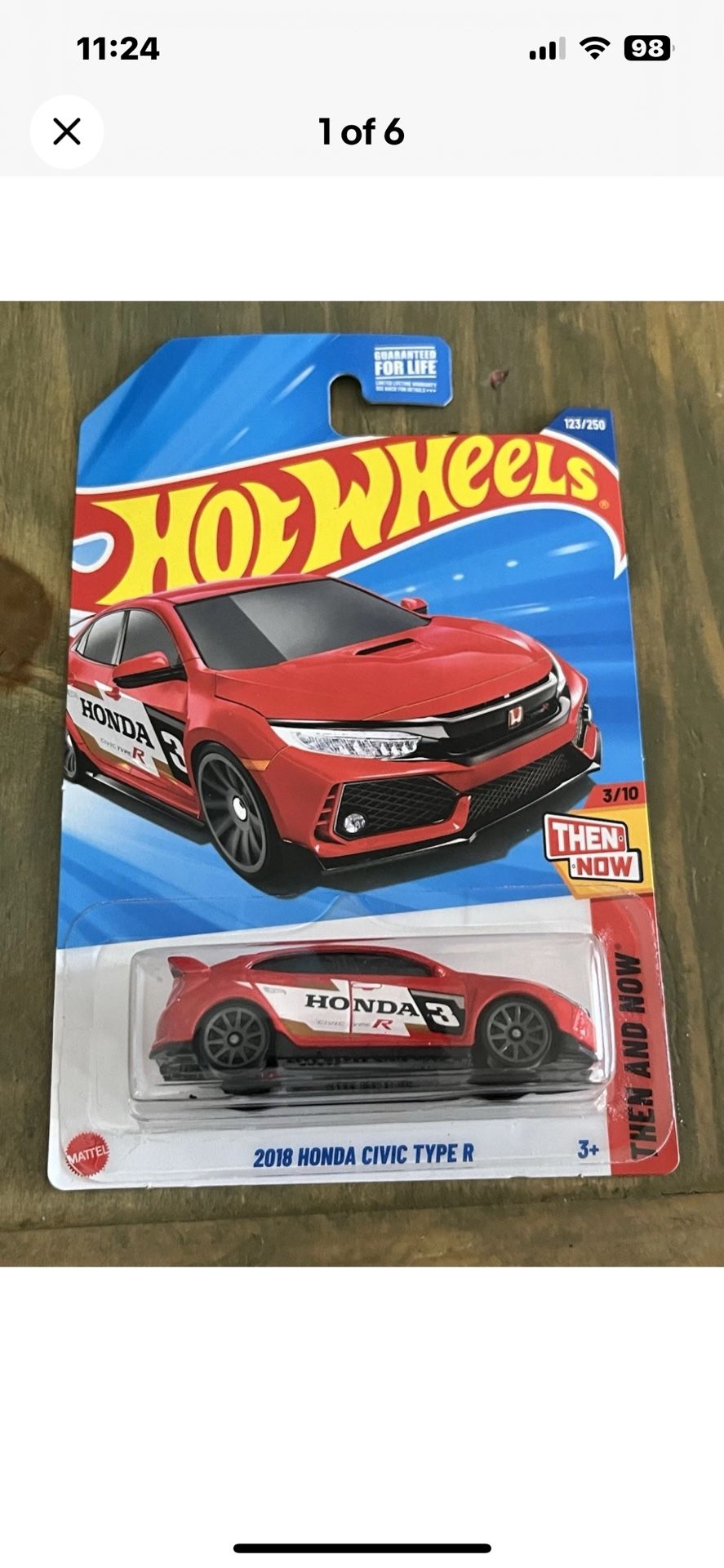 2025 Hot Wheels Then And Now 2018 Honda Civic Type R