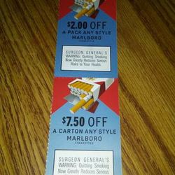 Marboro Cigarettes Coupons! $5 