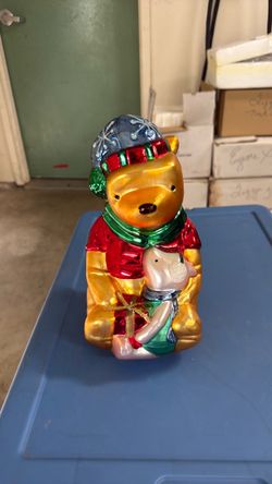 Vintage Disney Winnie the Pooh & Piglet Christmas Figure Midwest Cannon Falls