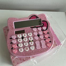 Pink blink hello kitty big calculator