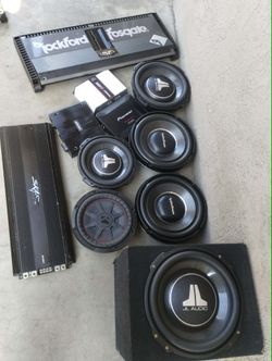 subwoofers jl audio rockford fosgate kicker taramps pioneer