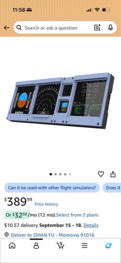 DAOYU Flight Simulator D106 A32X/A35X/A38X PFD-ND-ECAM-E/WD 4-in-1-Display for MSFS 2020/2024, Windows Flight Simulator Accessory