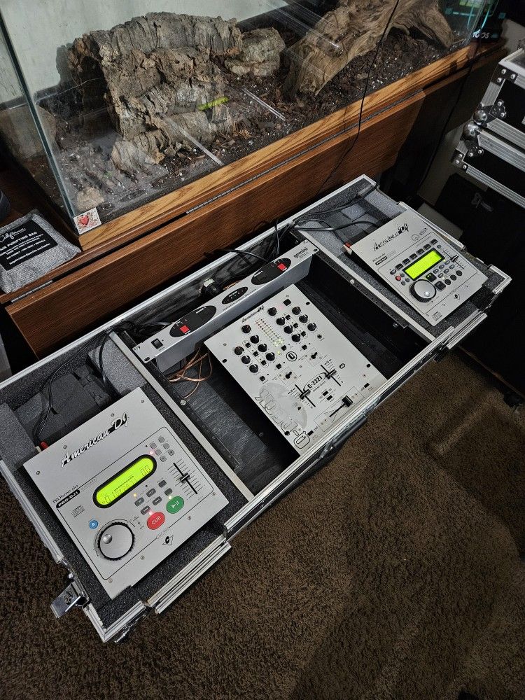 American DJ PROform Plus Mixer With (DJ1 & DJ3) CD Decks, Gemini BPM1 & Case
