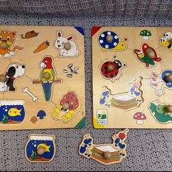 2 Wooden Kids Puzzles