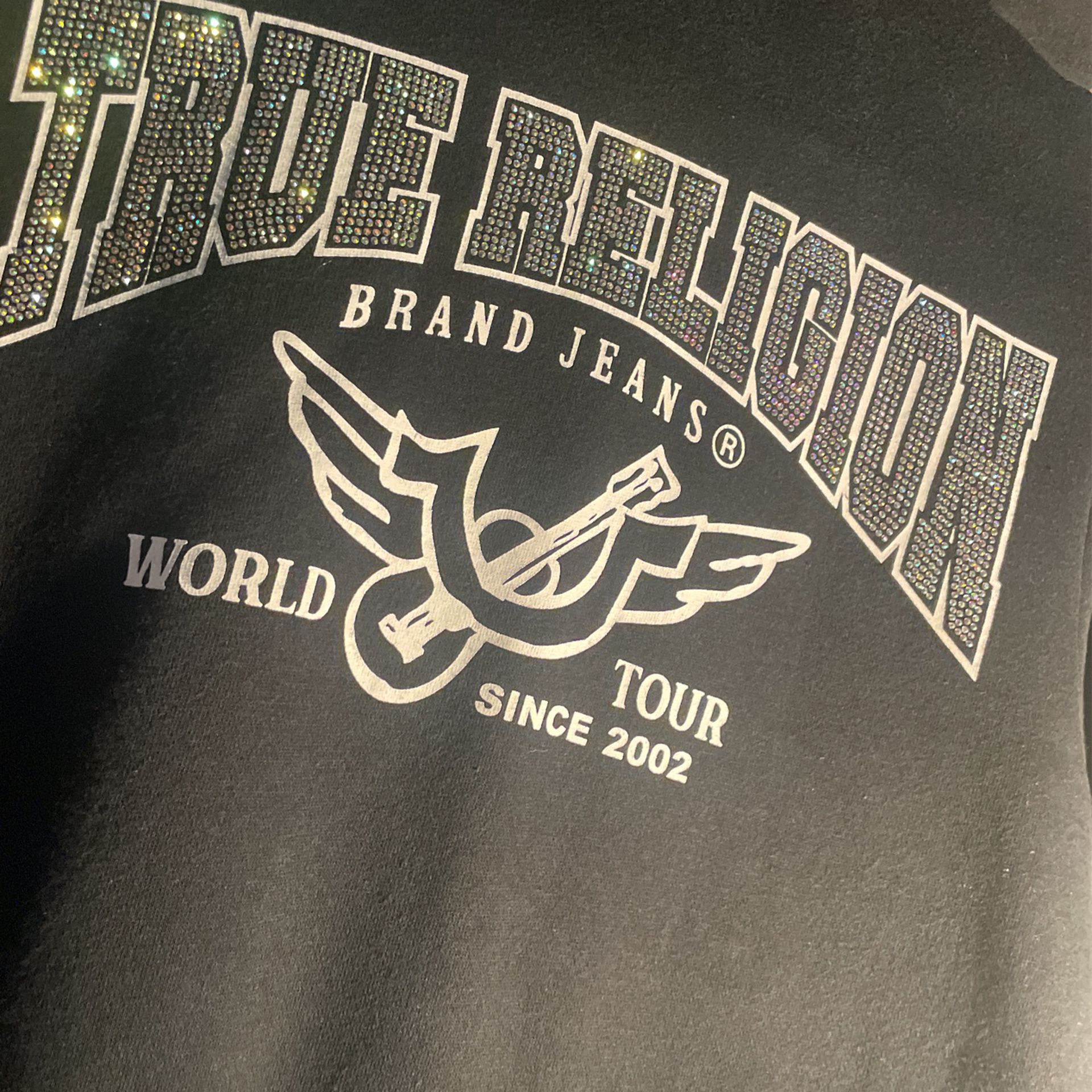 True Religion Diamond Zip Up Sweater 