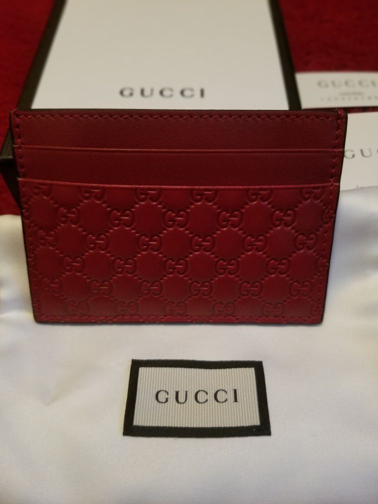 100% authentic Gucci Red Leather wallet