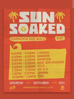 🌴SUN SOAKED  GA Ticket☀️🌊