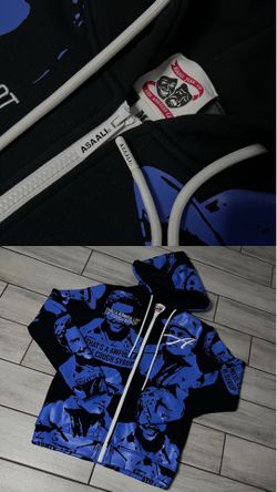 Asaali Jean Co. "Cough Syrup" Graphic Zip-Up Hoodie