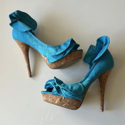 Dollhouse Heels | Blue | Size 7.5