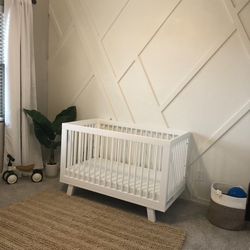 Babyletto Hudson 3-in-1 Convertible White Crib - LIKE NEW!!!