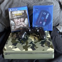 PlayStation 4 (Call of Duty WW2 Edition) with COD WW2 and NBA 2k20