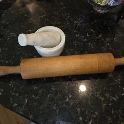Antique wood rolling pin