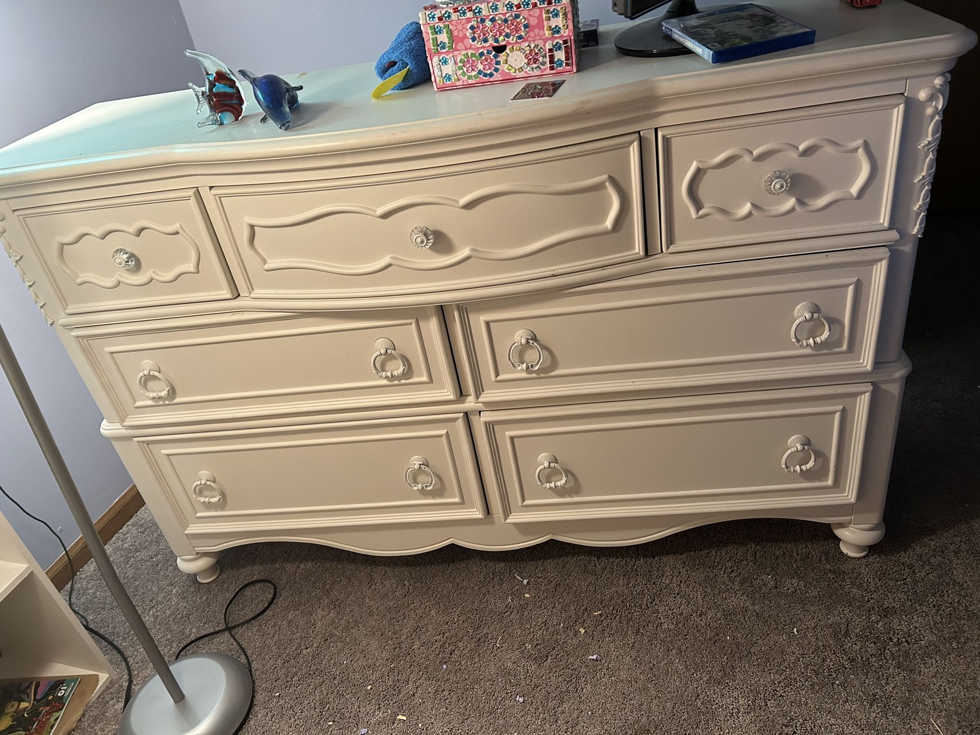 White Dresser Real Wood 