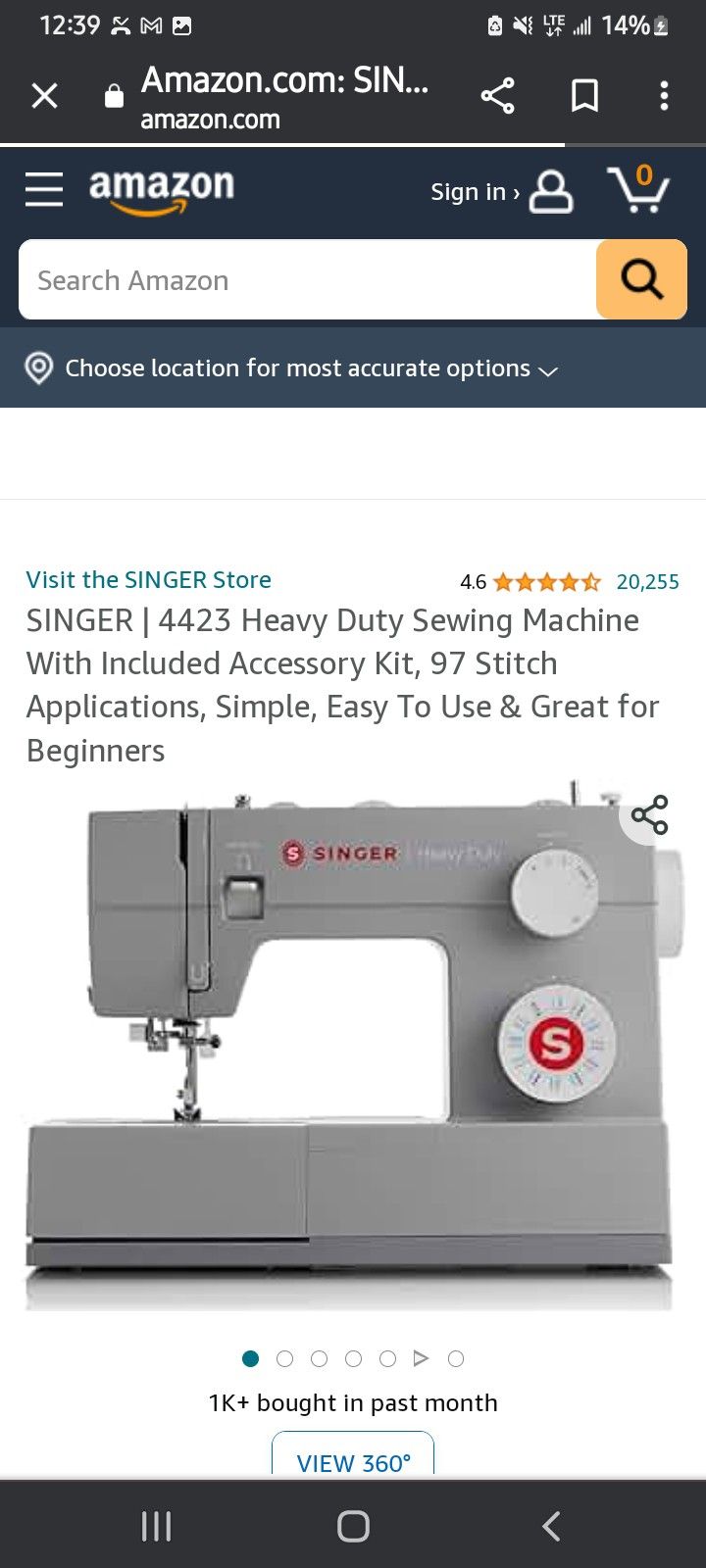 Singer 4423 Sewing Machine Heavu Duty
