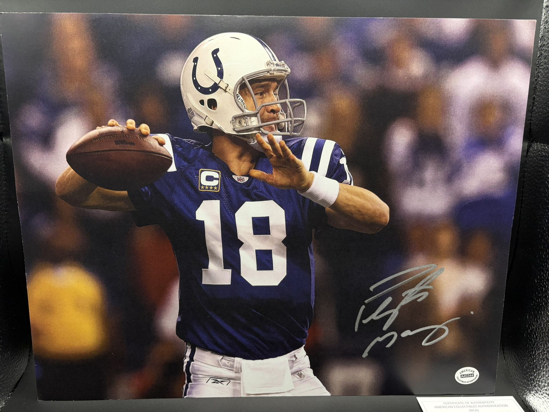 Peyton Manning Signed 11 X 14 Photograph
