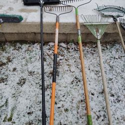 Variety Of Landscape Tools Brakes Shovels Brooms Shears
