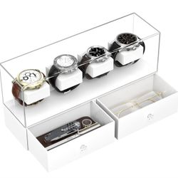 BRAND NEW IN BOX PILIPILI Acrylic WatchDisplay Case +Drawers!