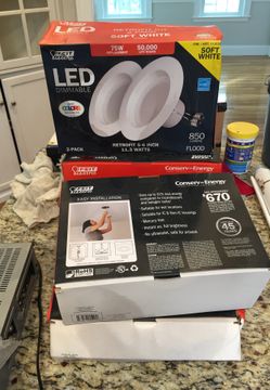 Feit Electric LED dimmable flood- 6 two packs.