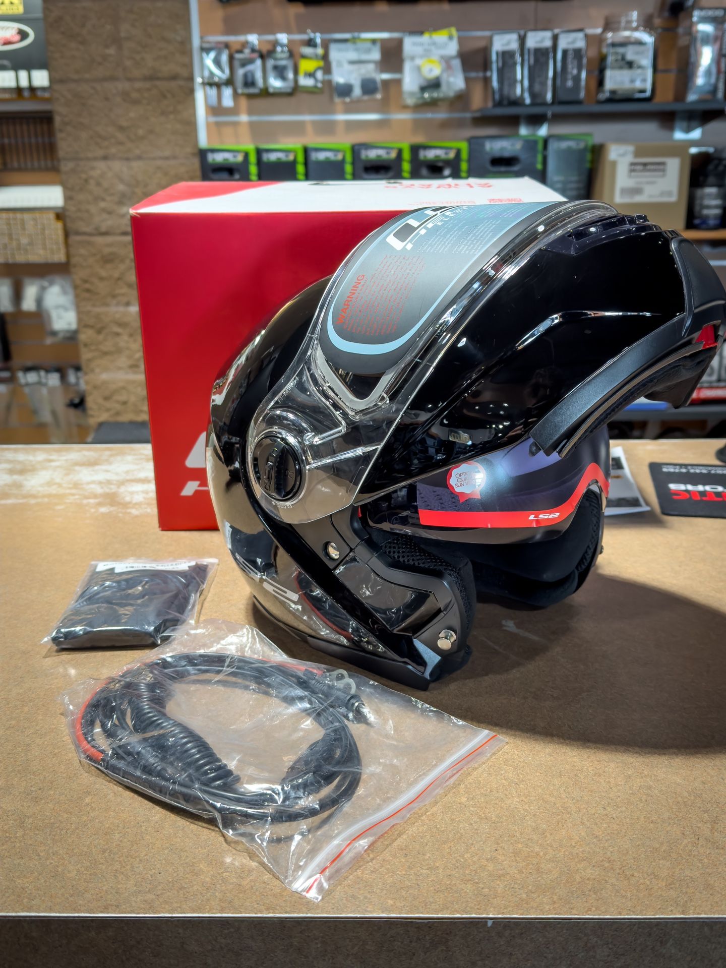 Electric Heated Snowmobile Helmet - Adult Small - Black Ls2 Snow