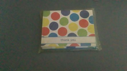 Thank you note card with envelopes 20 count