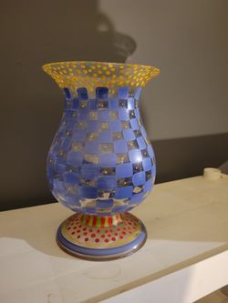 Habd Painted Glass Vase