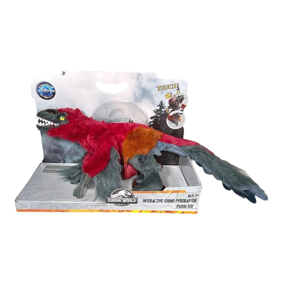 Universal Studios Jurassic World Interactive Sound Pyroraptor Plush Toy