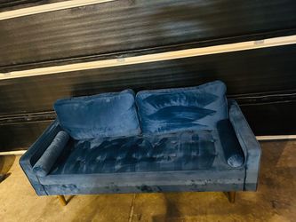 Blue small sofa