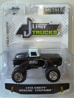 2019 Jada Metals 1/64 Black 1958 Chevy Apache Stepside