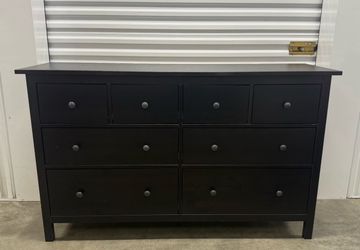 IKEA HEMNES SOLID WOOD BLACK BROWN 8-DRAWER DRESSER IN NEW CONDITION DELIVERY AVAILABLE