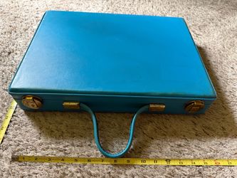 Vintage Blue briefcase/ attache /suitcase