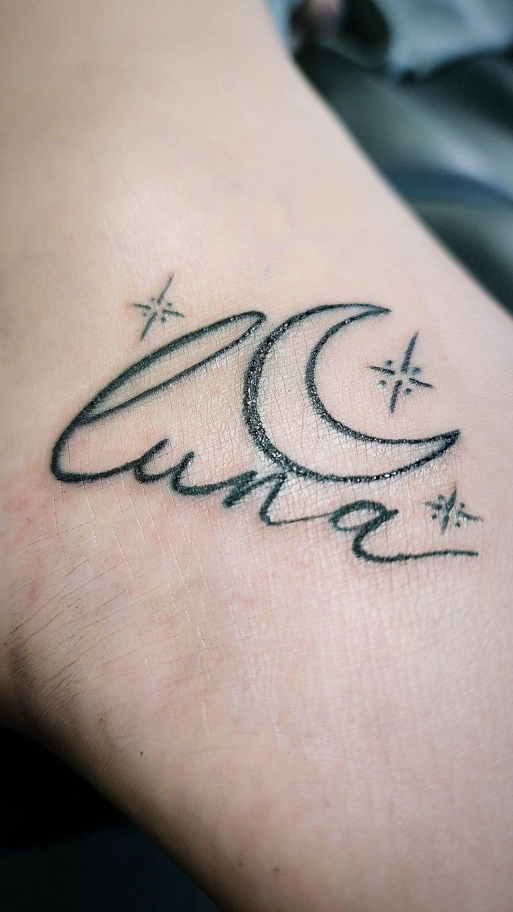 Luna Foot Tattoo