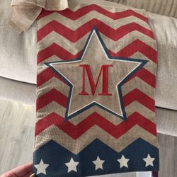 “M” American Garden Flag