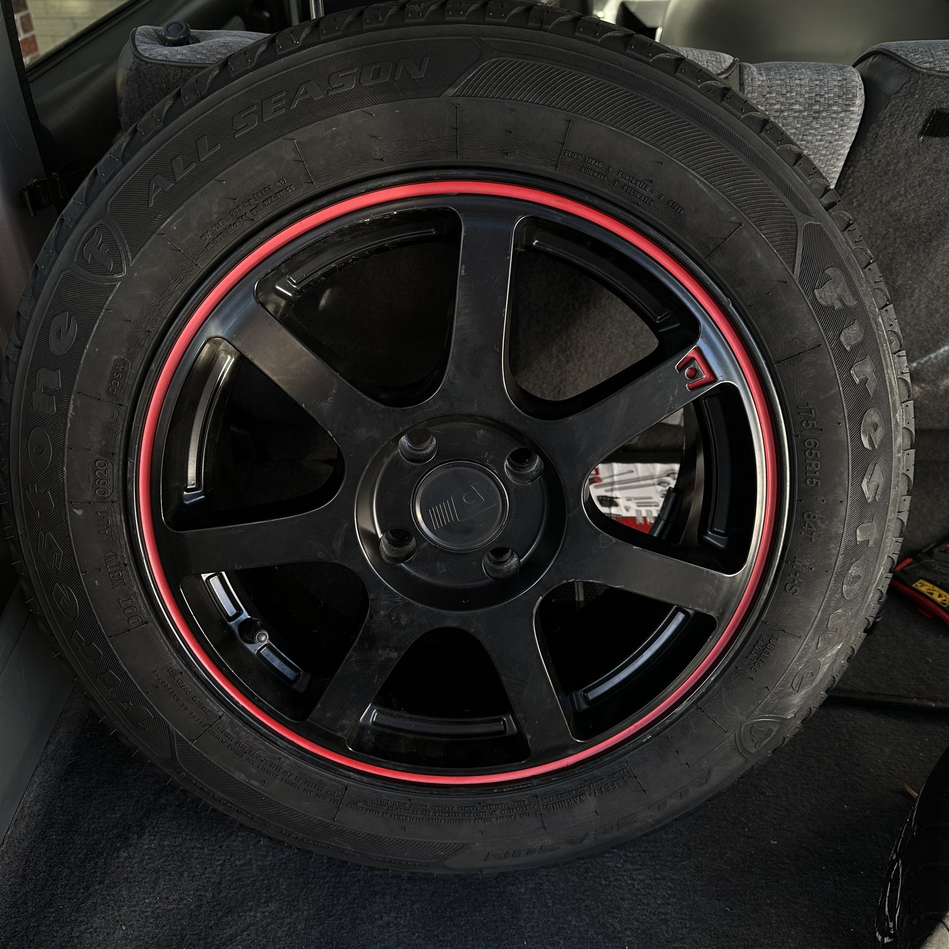 4x100 Rims & Tires For Sale - Like New Motegi MR132 15x6.5 4x100