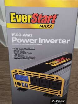 EverStart Maxx 1500-Watt Automotive Power Inverter (Model PC1500E).