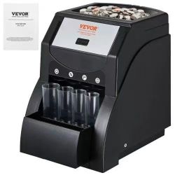 813#USD Coin Sorter, Coin Sorter Machine for USD Coin 1￠ 5￠ 10￠ 25￠, Sorts up to 230 Coins/min, Coin Sorter and Wrapper Machine Holds 200 Coins Includ