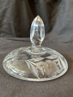 Vintage Crystal Candy Dish Lid