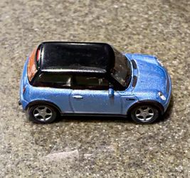 Fresh Metal MINI Cooper Blue Black Roof Diecast Car Loose