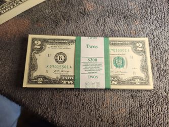 BEP STRAP OF $2 DOLLAR BILLS