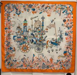 Authentic Hermes 90x90 Silk Scarf