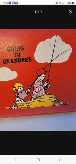 Vintage going to grandpa's House suitcase