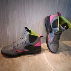 Air Jordan Flight 45 High GS Cool Grey Lime Men Size 11 Sneakers