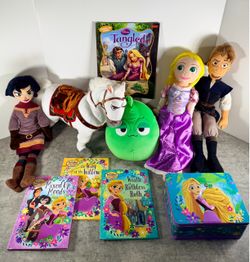 Disney Tangled Plush and Book Collection Bundle