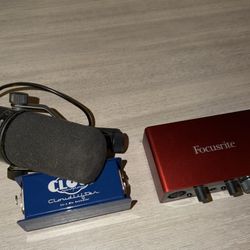 Shure SM7B + audio interface & cloudlifter