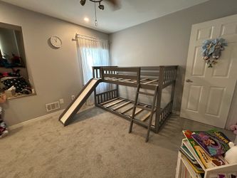 Max & Lily over twin bunk with slide and ladder