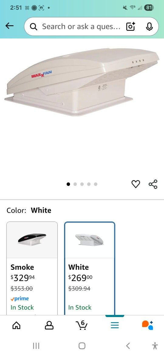 Maxx Air Fan NEW IN BOX