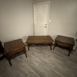 REAL WOOD Living Room Table Set - PICK UP ONLY